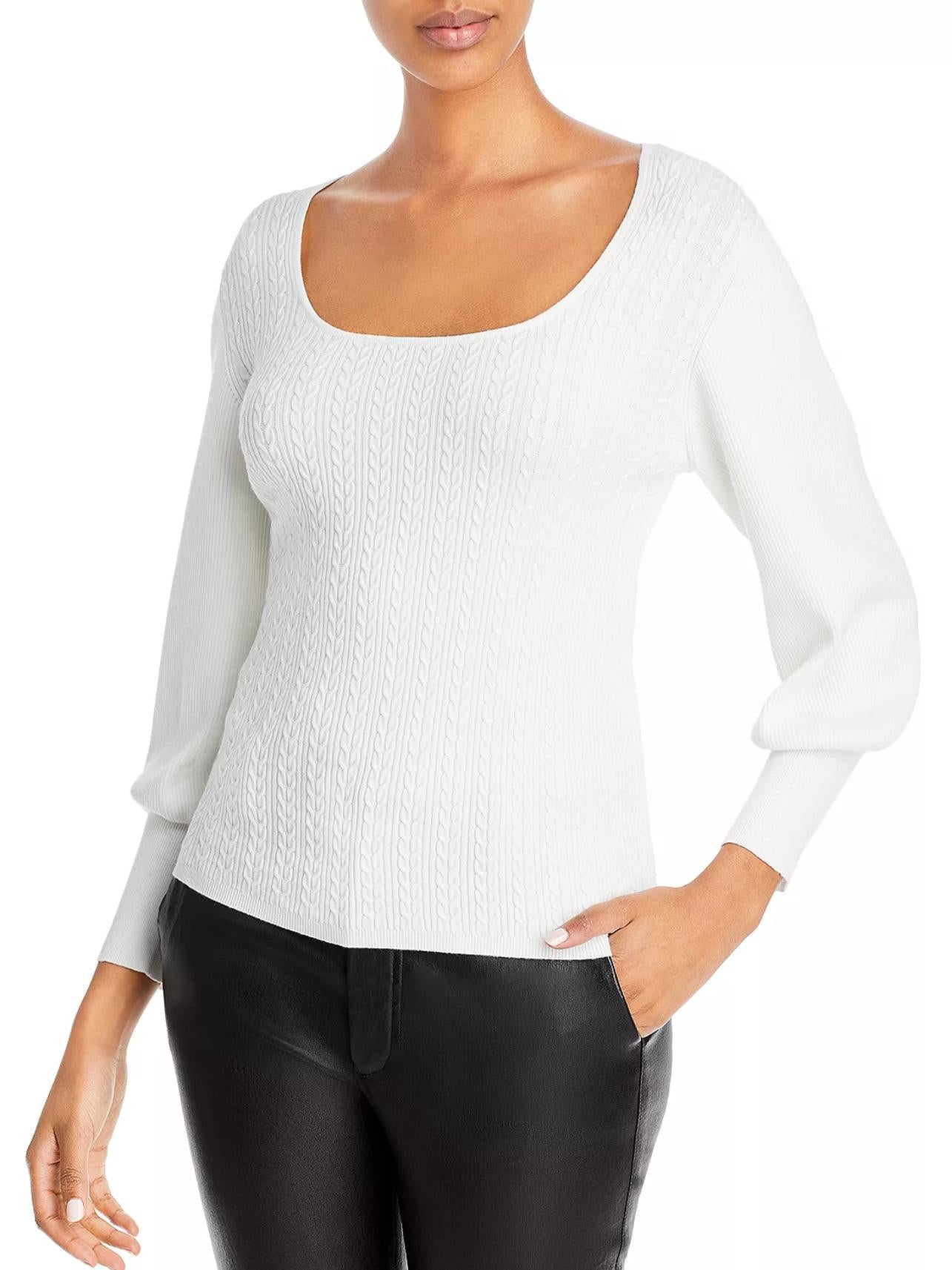 T Tahari - Blouson Sleeve Cable Knit Sweater - Sz XL