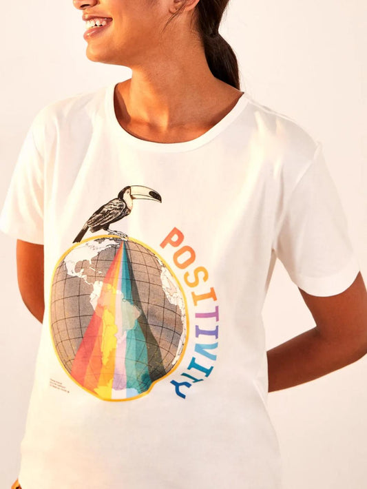 FARM Rio - Positivity Cotton T-Shirt - Sz M