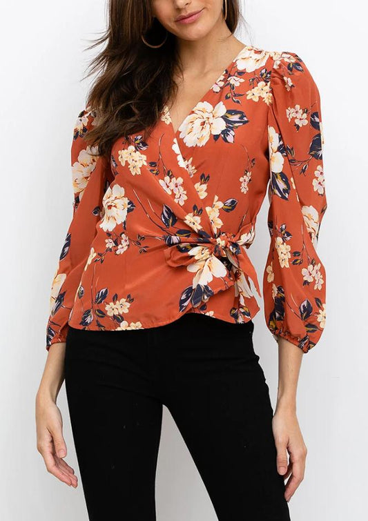 Yumi Kim - Long Sleeve Wrap Tie Blouse - Sz XS