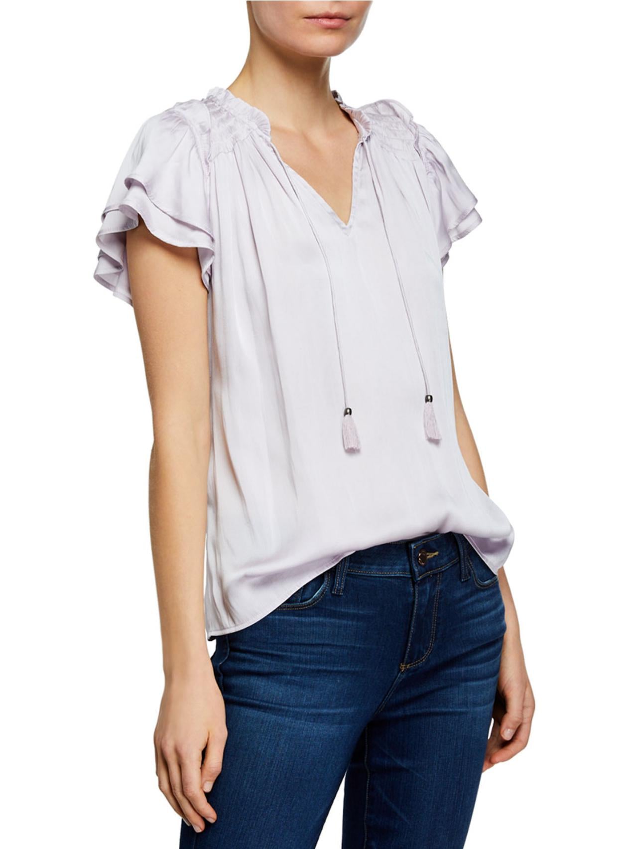 Paige - Self Tie Laramie Short Sleeve Top - Sz L