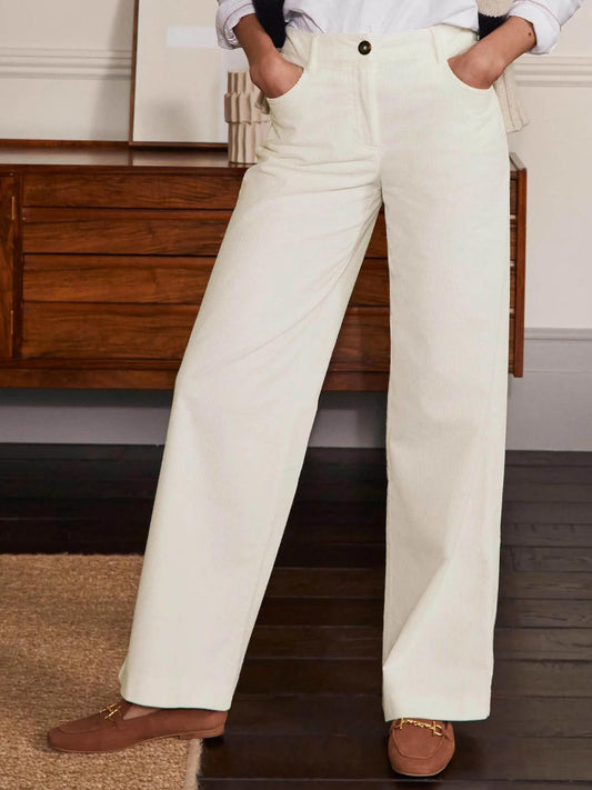Boden - Alexia Mid-Rise Wide Leg Corduroy Pants - Sz 10