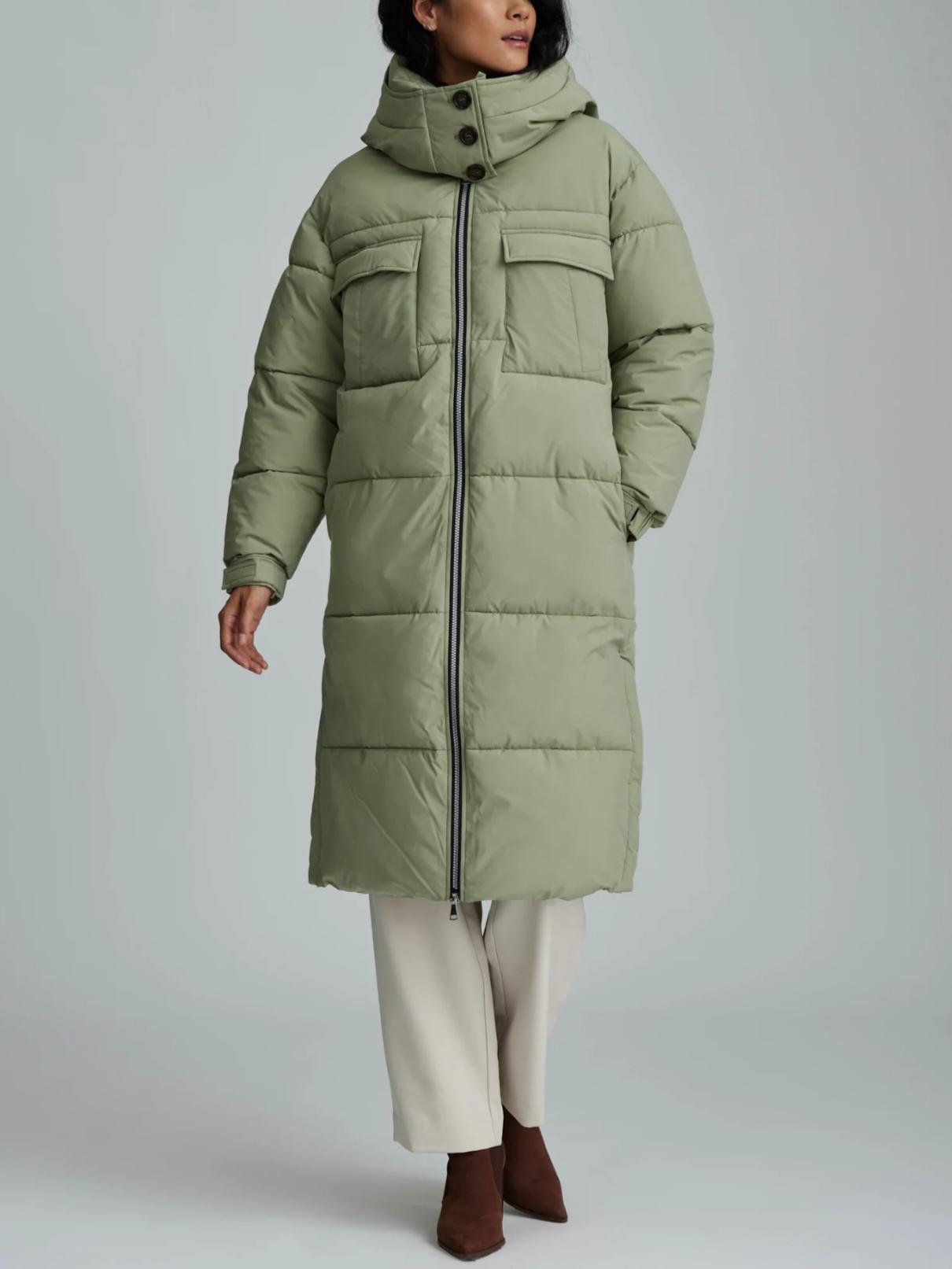 NVLT - Stretch Poly Contrast Lining Puffer Coat - Sz M