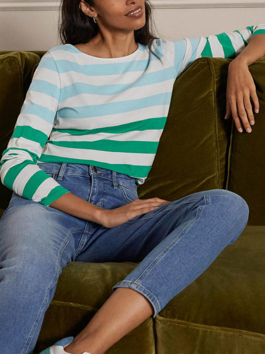 Boden - Long Sleeve Breton Top - Sz 2