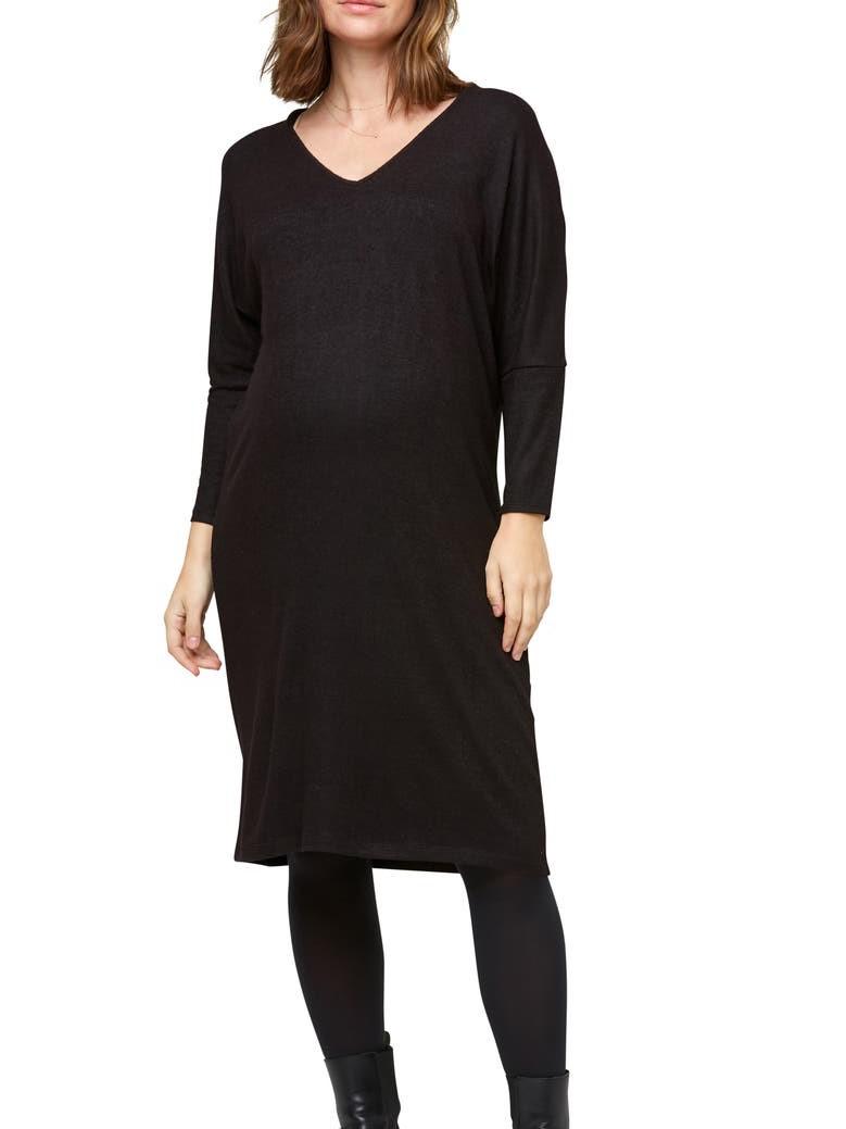 Nom Maternity - Maternity + Nursing Comfy Midi Dress - Sz MM