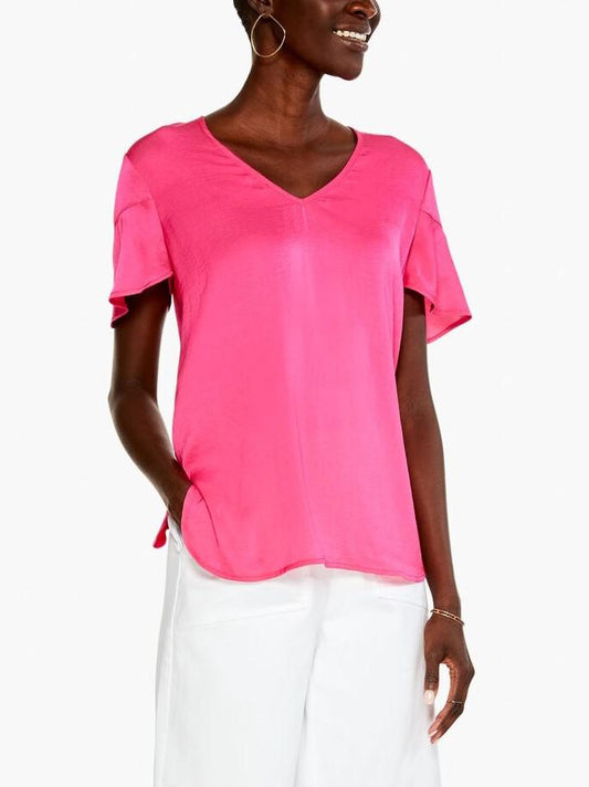 NIC+ZOE - Flutter Sleeve This and That Tee - Sz S