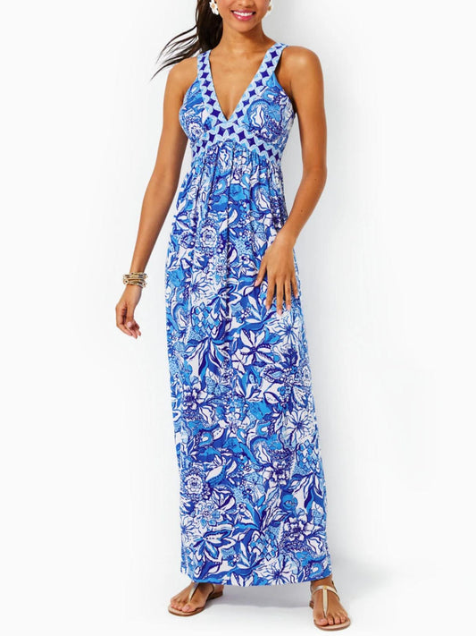 Lilly Pulitzer - Serena V-Neck Maxi Dress - Sz 14
