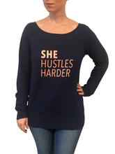 Load image into Gallery viewer, She Hustles Harder Sweatshirt
