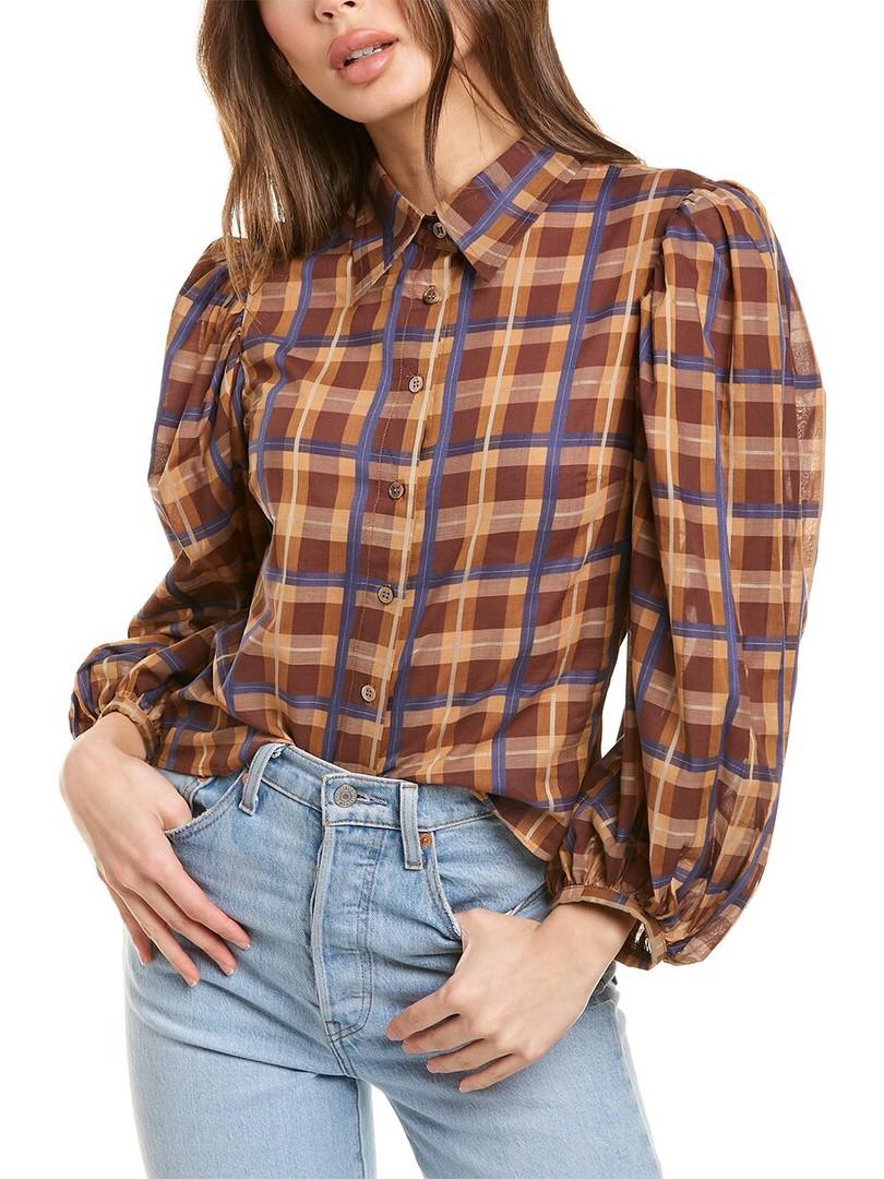 STAUD - Long Sleeve Joni Blouse - Sz XS
